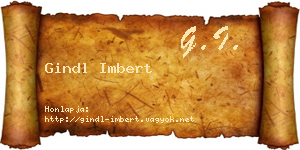Gindl Imbert névjegykártya